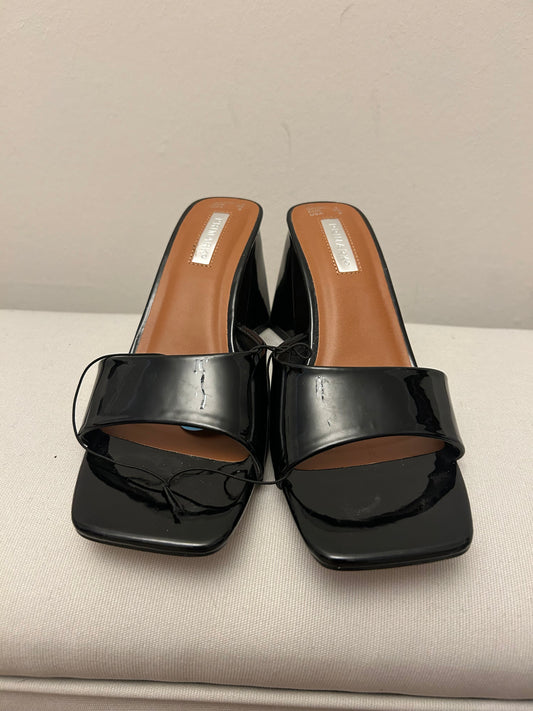 Black Patent Primark Mules