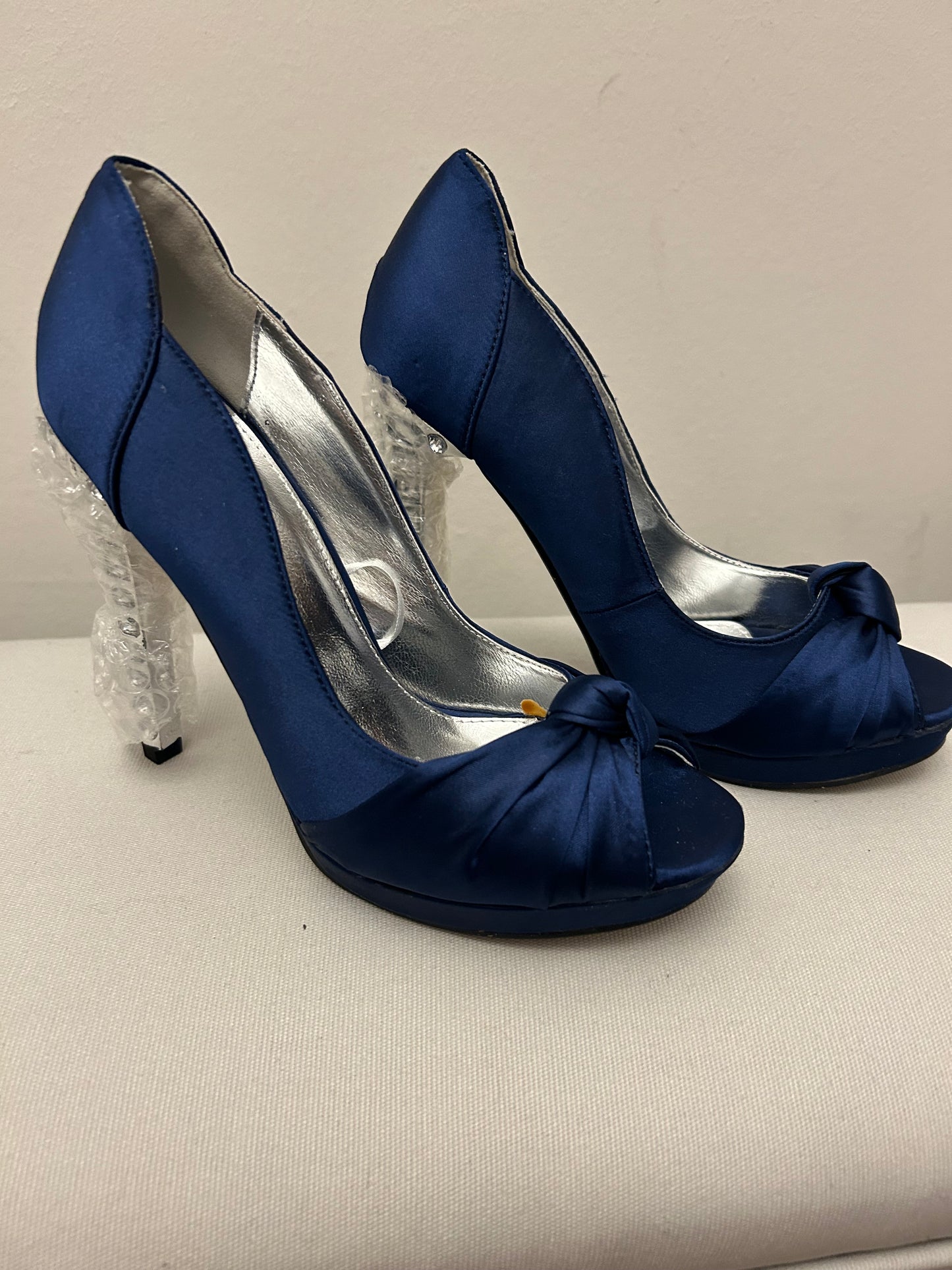 Navy Quiz Satin Shoes
