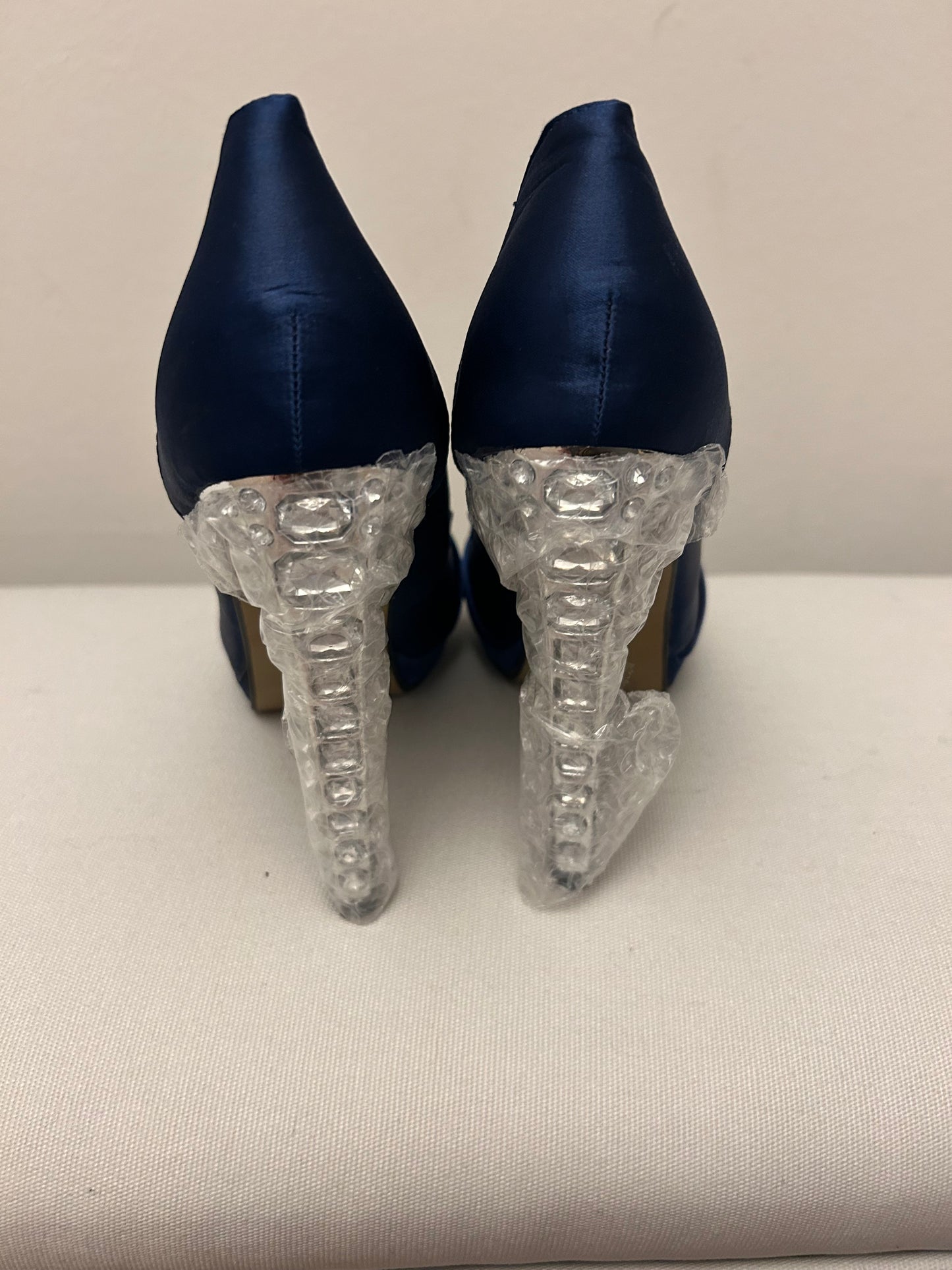 Navy Quiz Satin Shoes