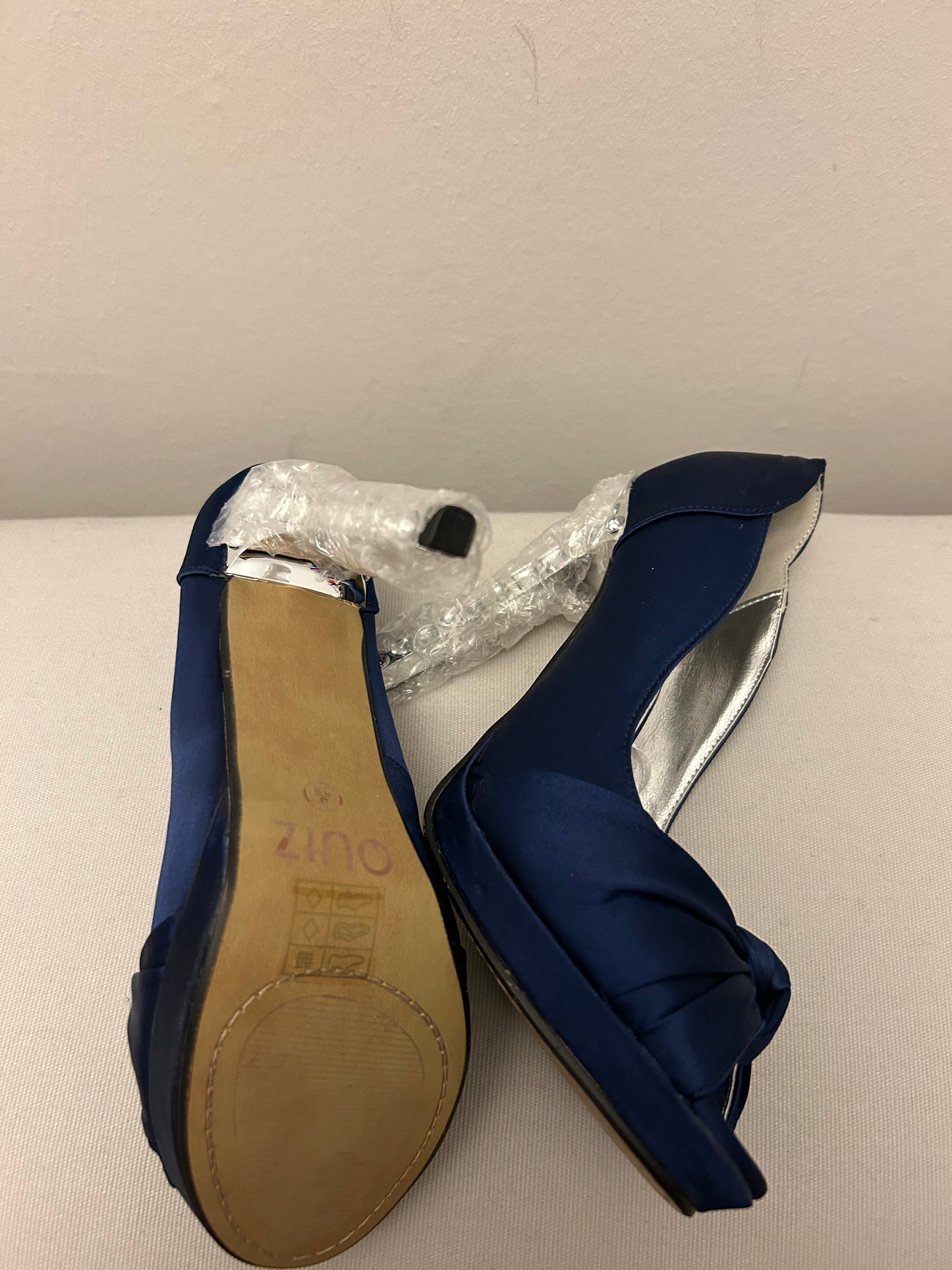 Navy Quiz Satin Shoes