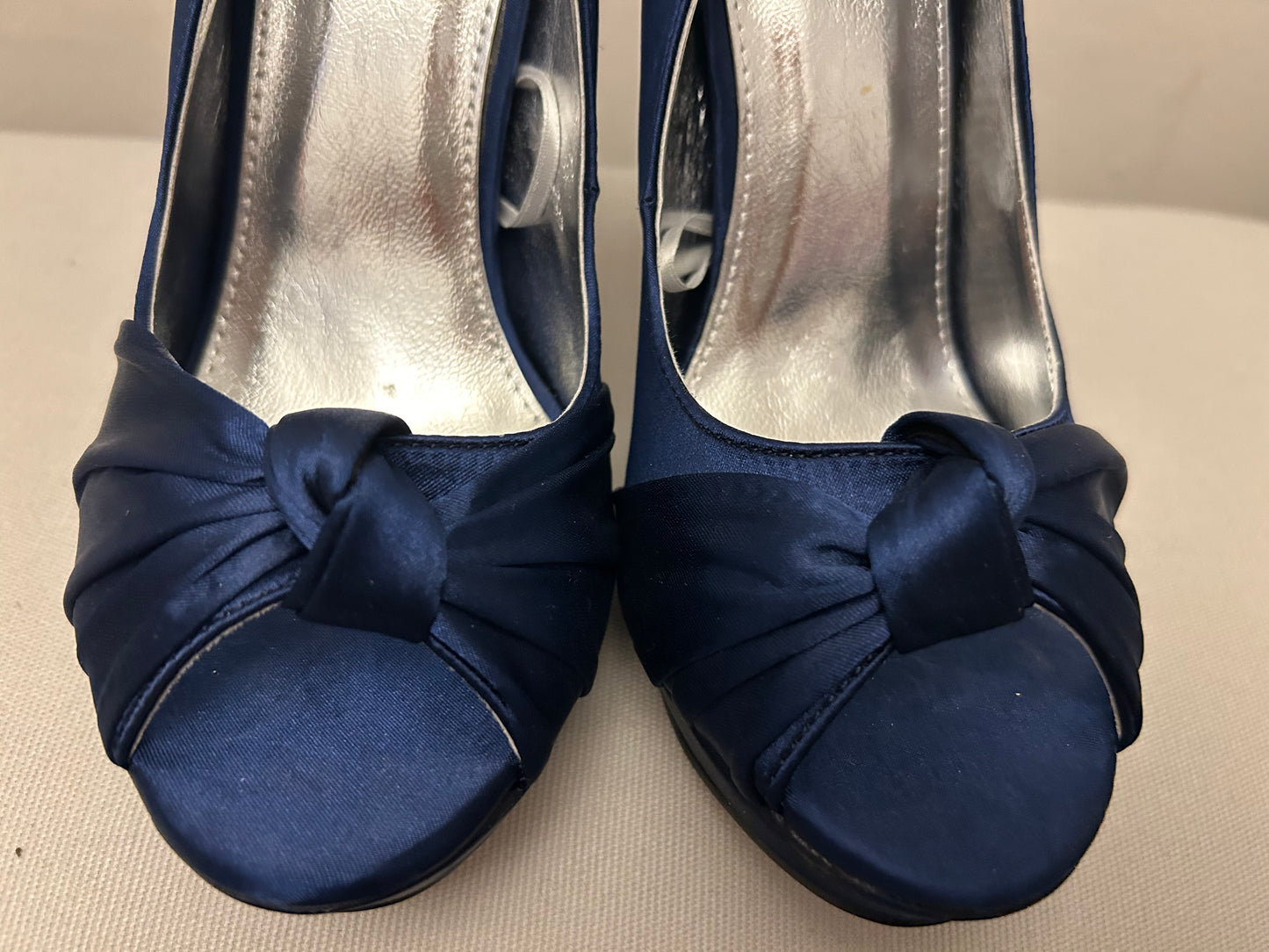 Navy Quiz Satin Shoes