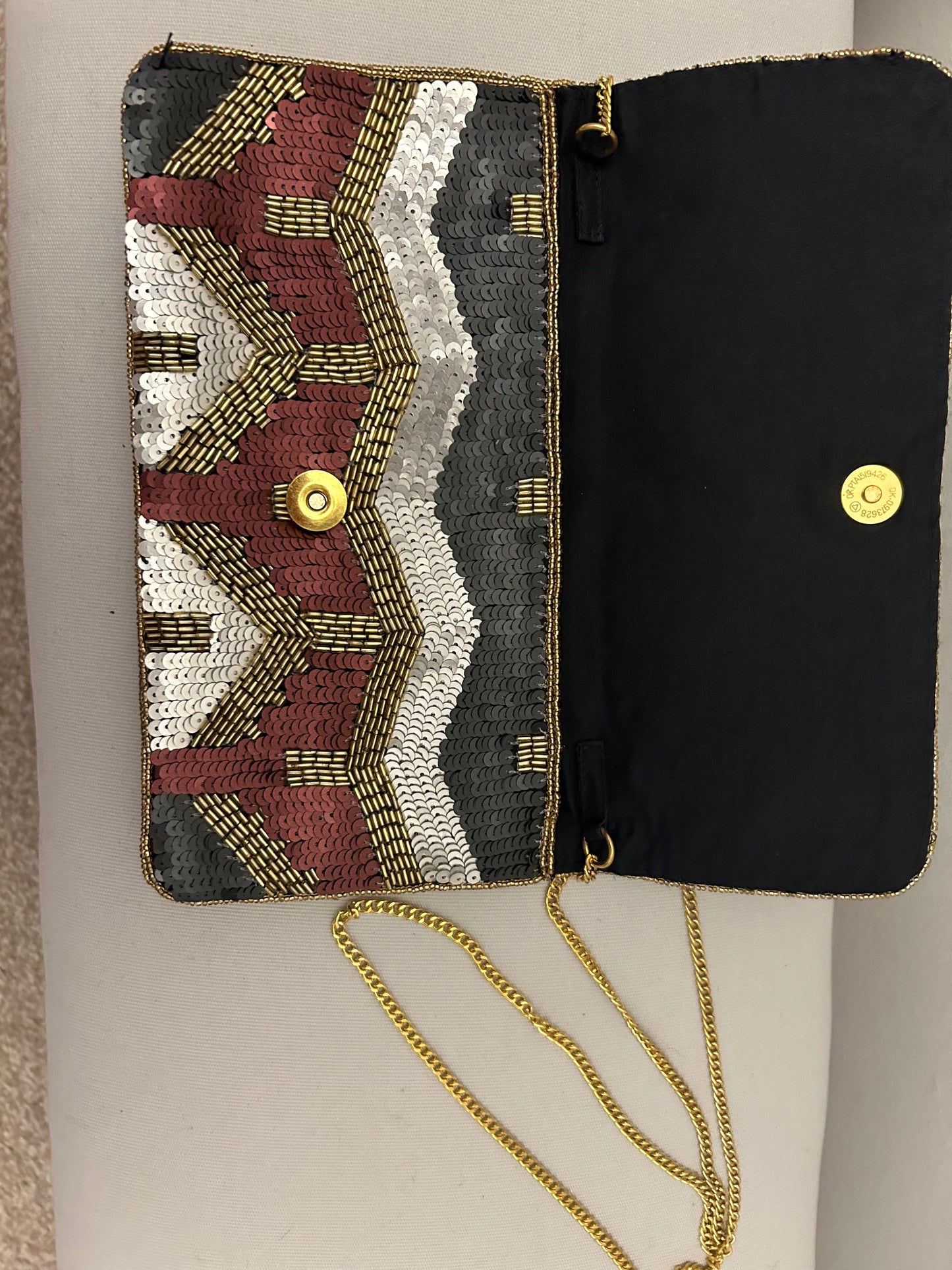 Multi Coloured Beck Sandergard Sequin Evening Bag