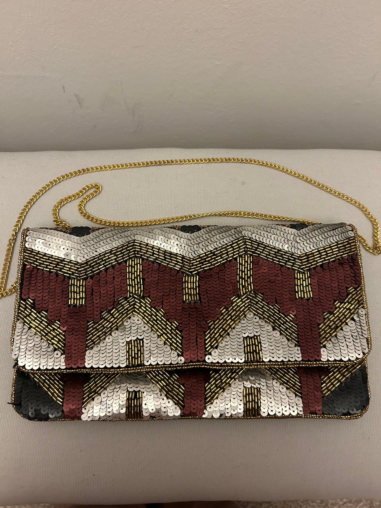 Multi Coloured Beck Sandergard Sequin Evening Bag