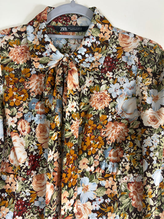Floral ZARA Long Sleeve Blouse