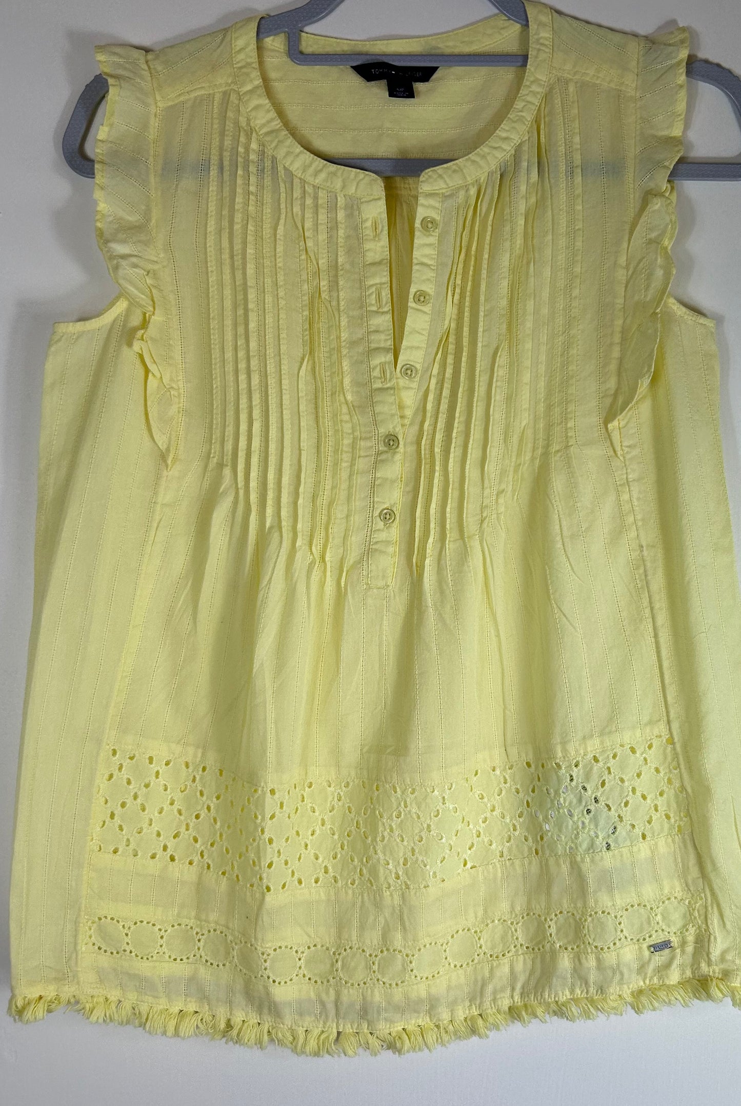 Lemon Sleeveless Tommy Hilfiger Cotton Top