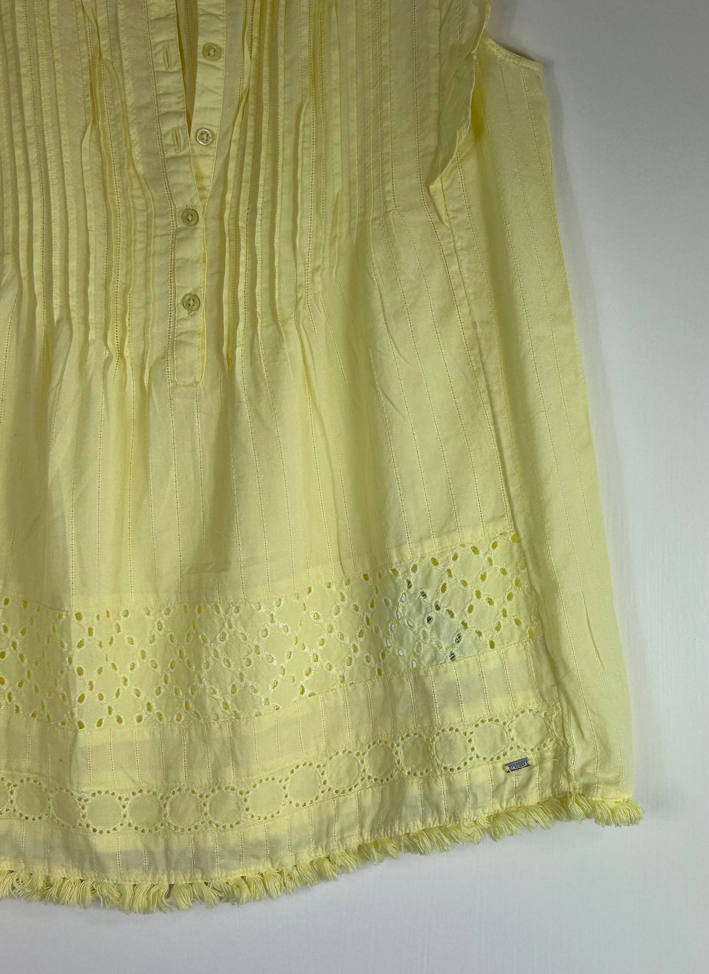 Lemon Sleeveless Tommy Hilfiger Cotton Top