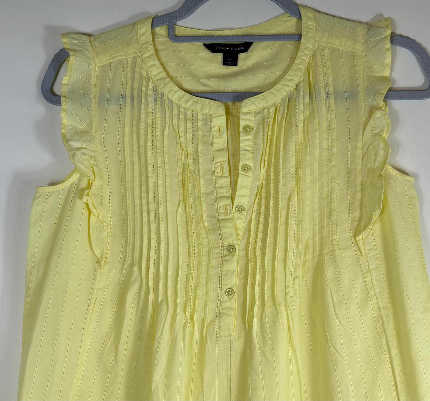 Lemon Sleeveless Tommy Hilfiger Cotton Top