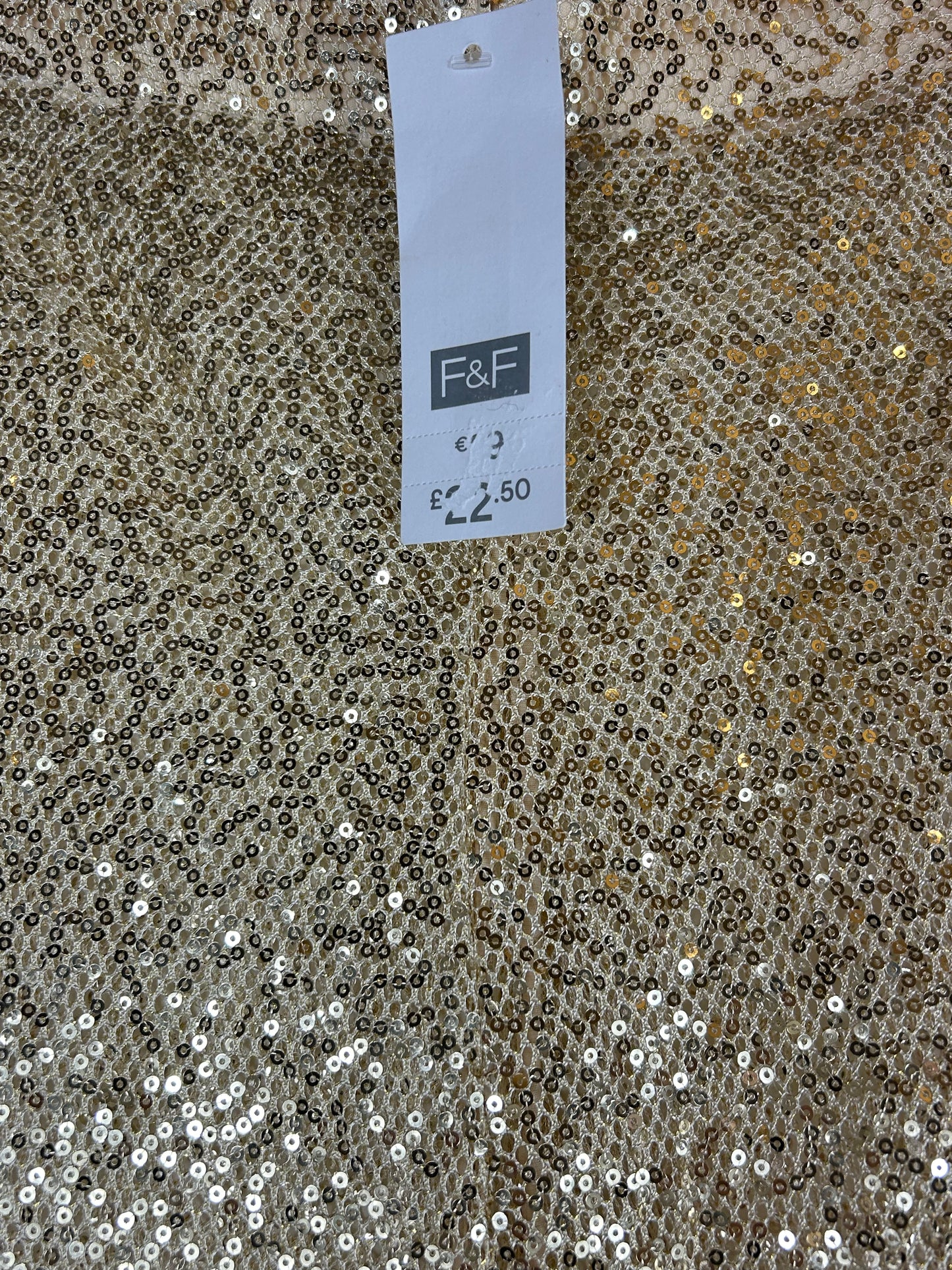 Gold Sequence Sheer Wide Leg Trousers