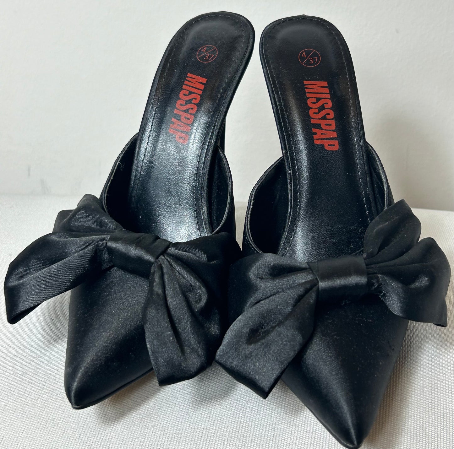 Black Stiletto Evening Shoe with bow