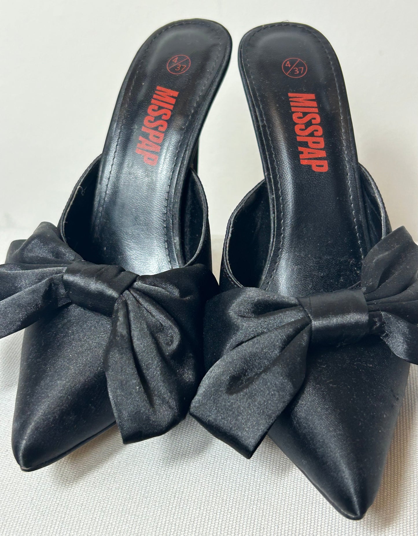 Black Stiletto Evening Shoe with bow