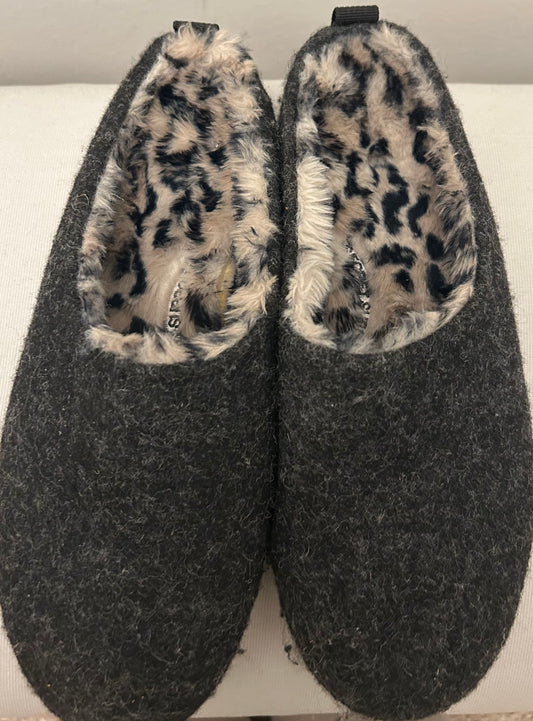 Grey M&S Slip On Slippers