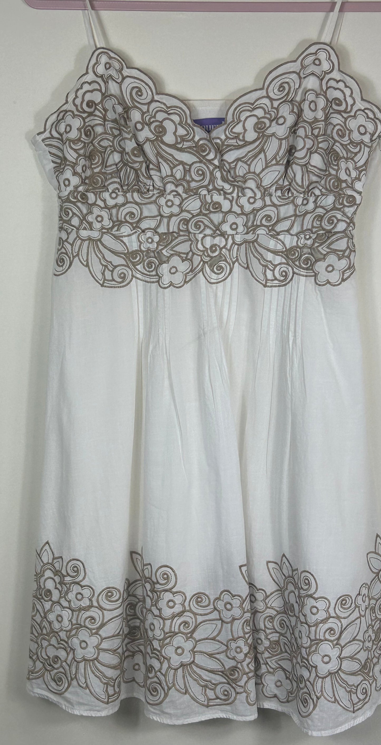 White PURPLE Summer Dress