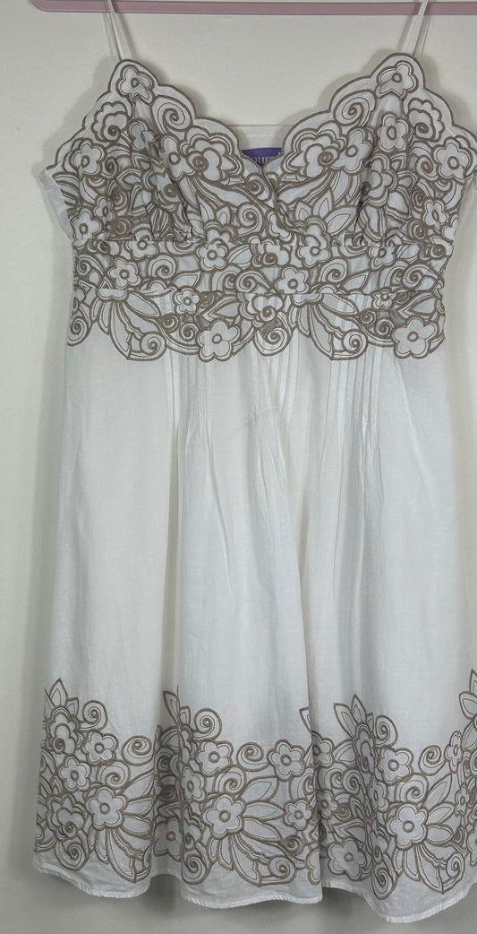White PURPLE Summer Dress