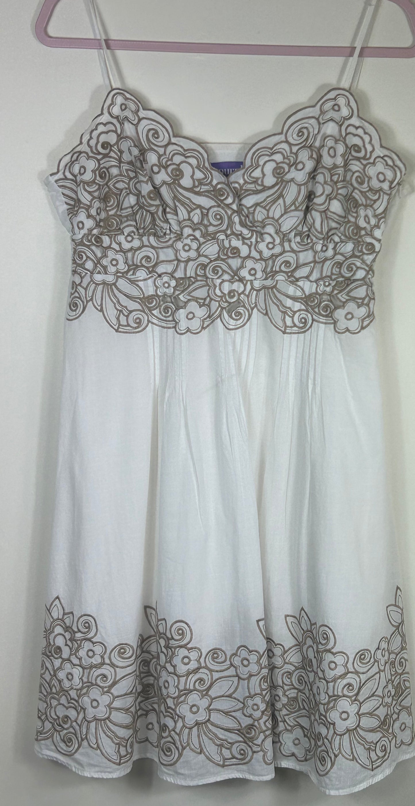 White PURPLE Summer Dress