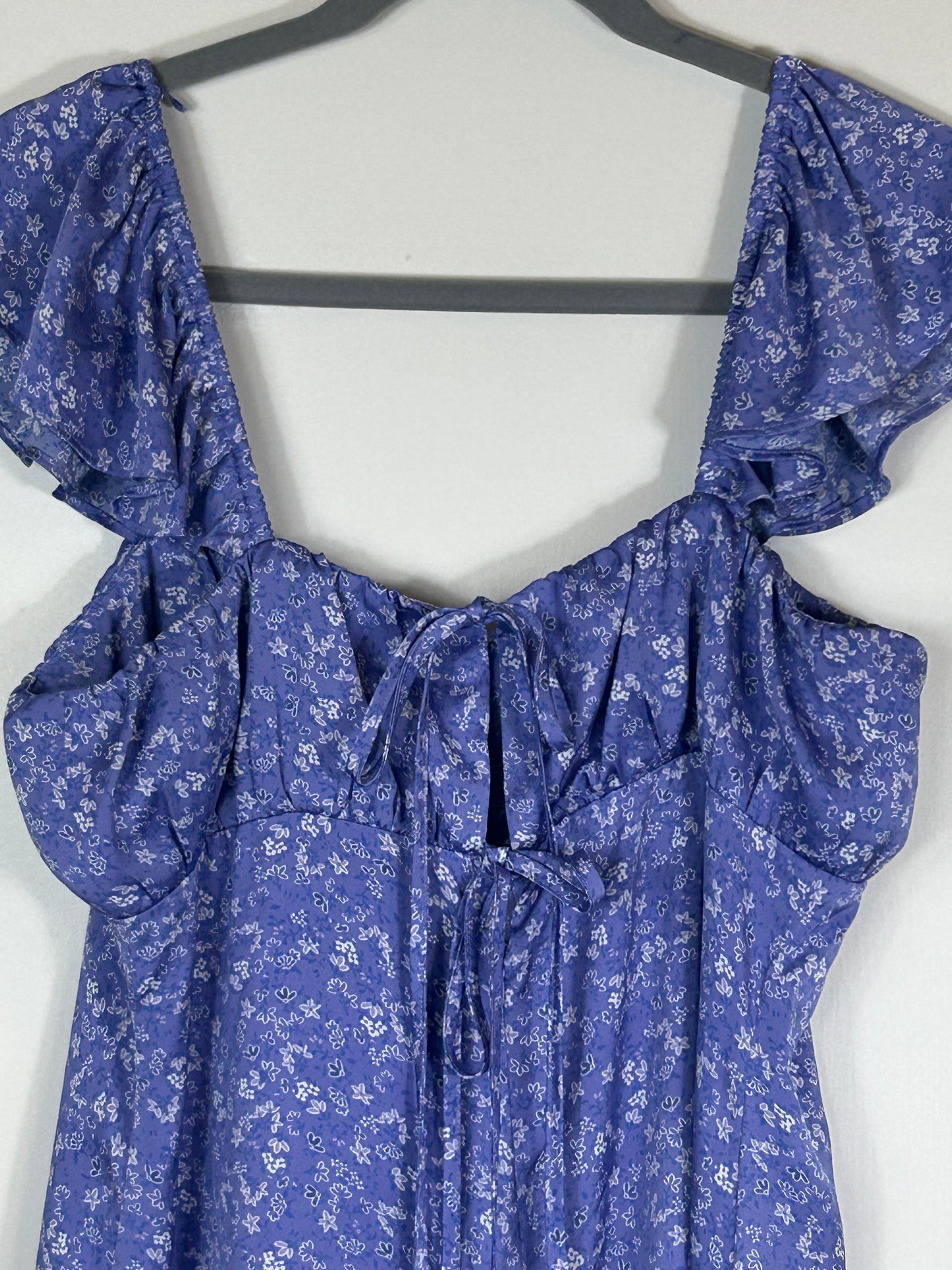 Lilac & White Floral Pattern ZARA Dress