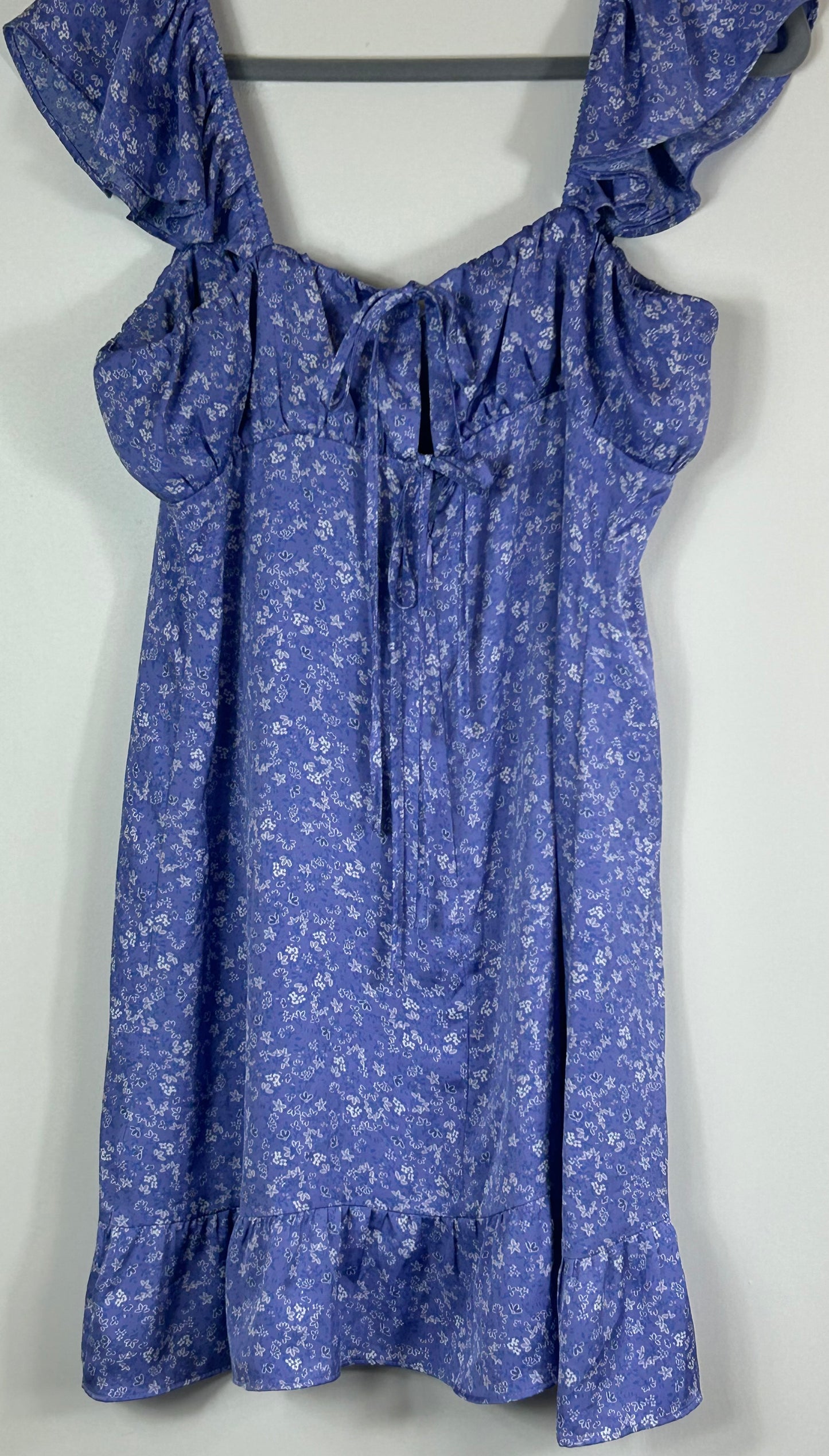 Lilac & White Floral Pattern ZARA Dress