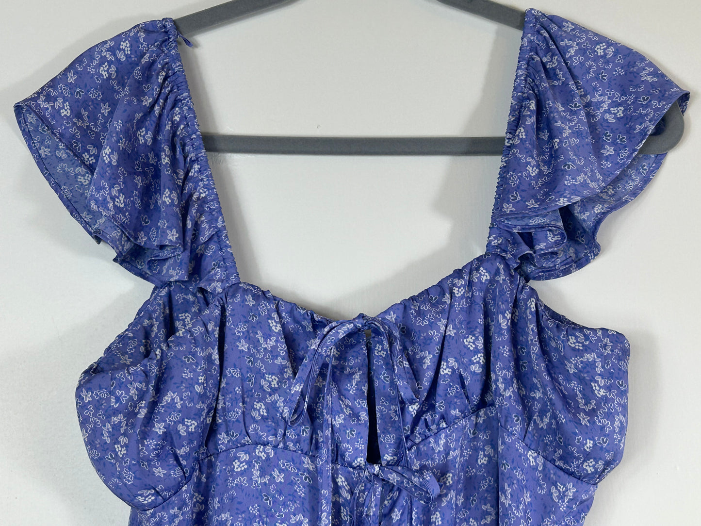 Lilac & White Floral Pattern ZARA Dress
