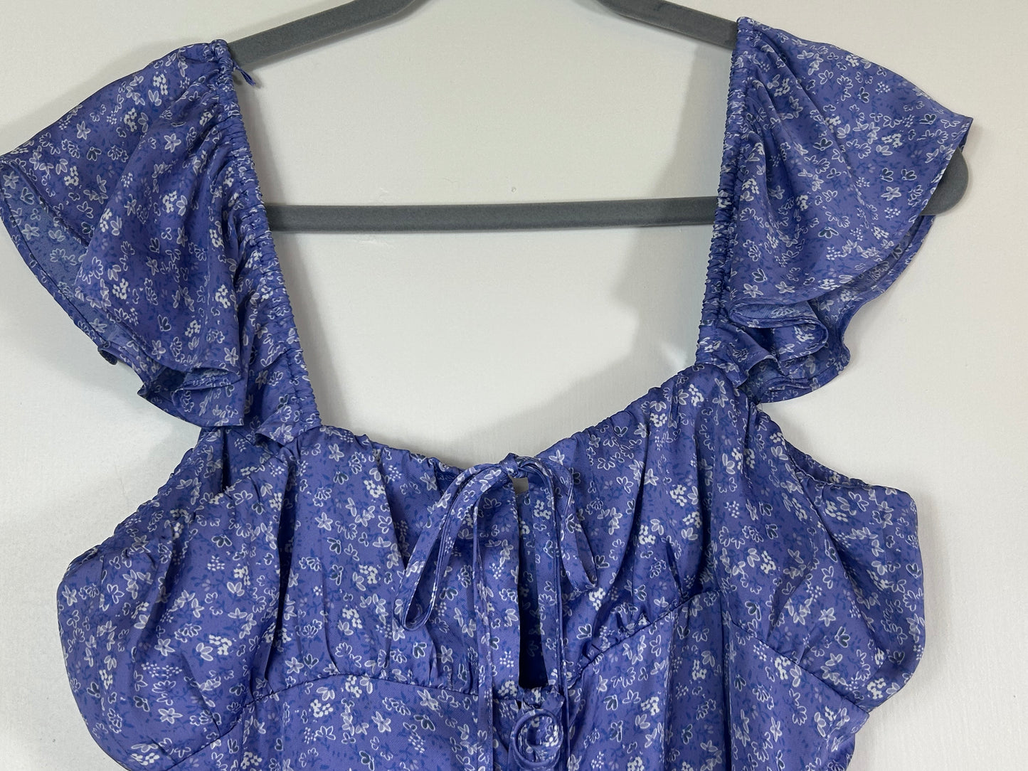 Lilac & White Floral Pattern ZARA Dress