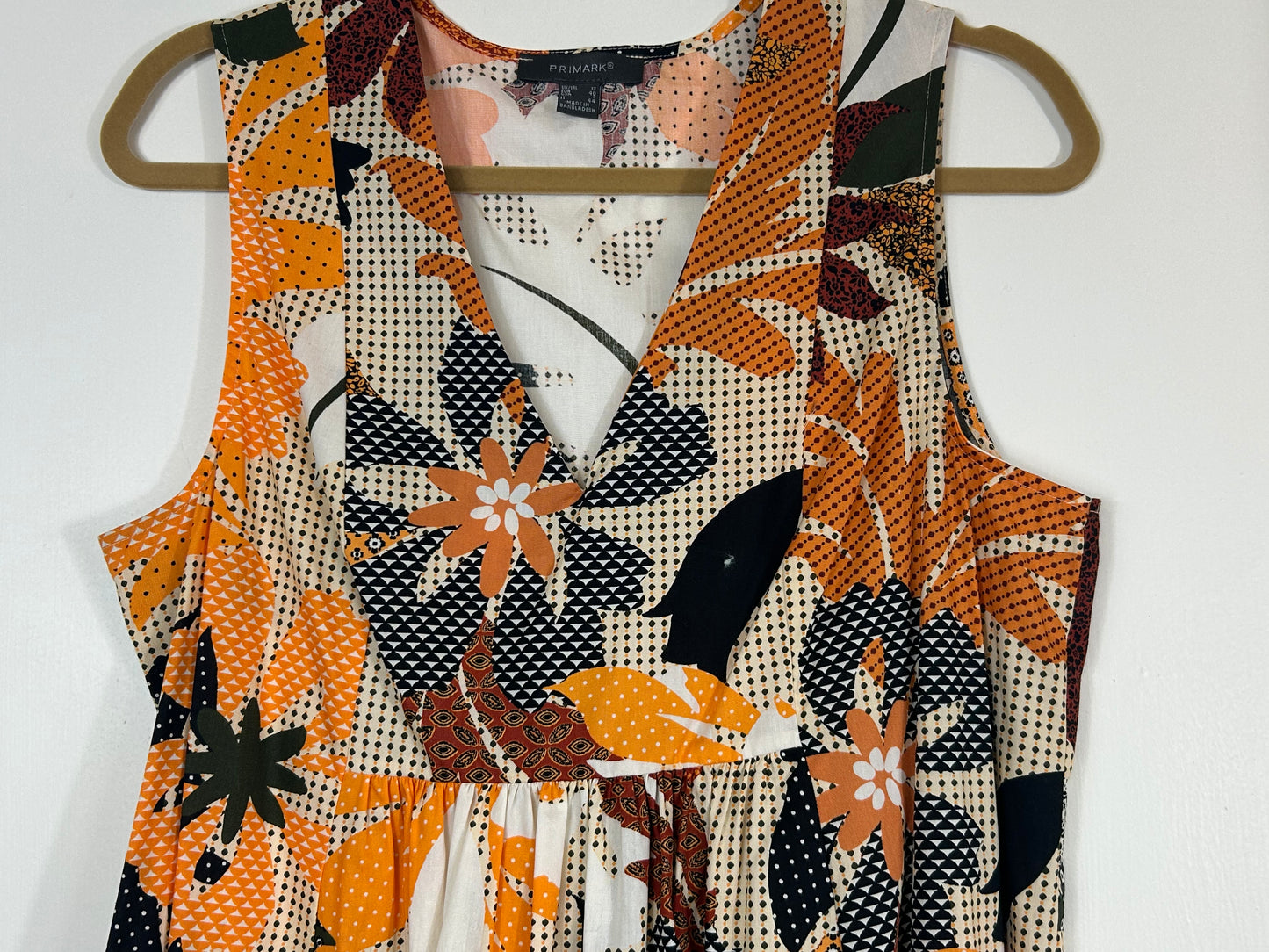 Multi Autumnal Coloured Sleeveless Dress