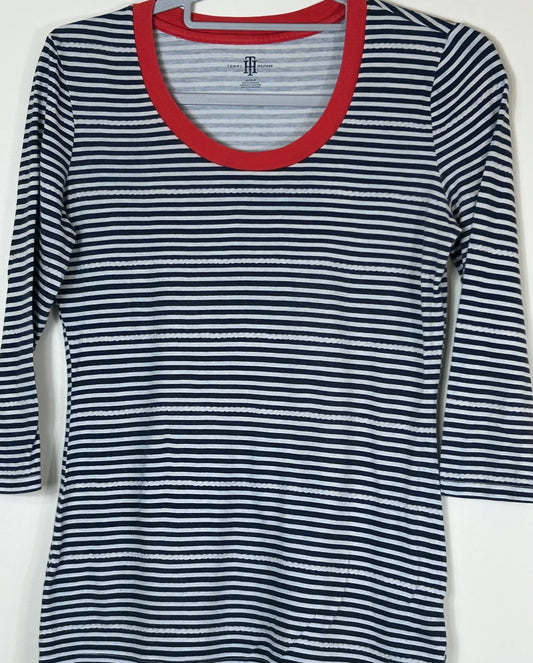 Navy & White Striped Tommy Hilfiger Top