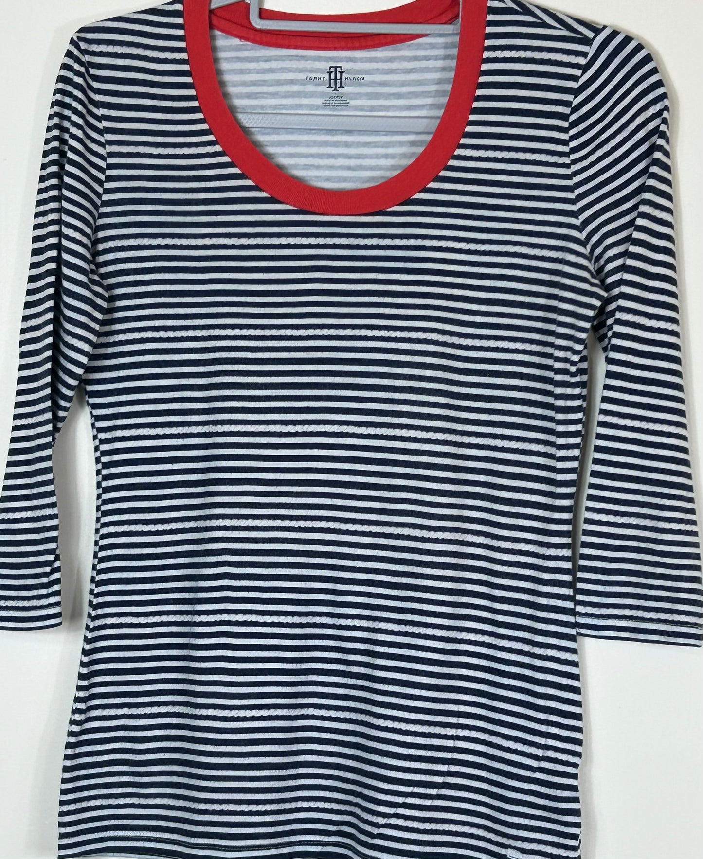Navy & White Striped Tommy Hilfiger Top