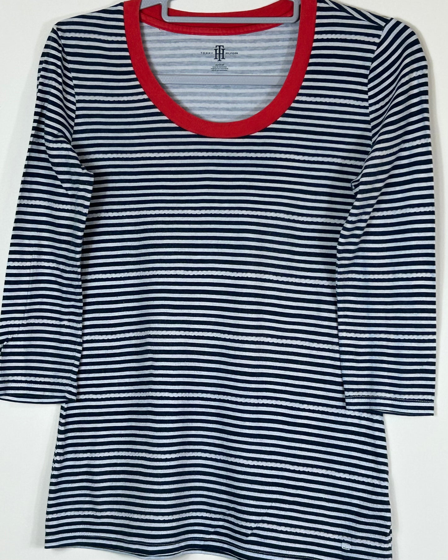 Navy & White Striped Tommy Hilfiger Top