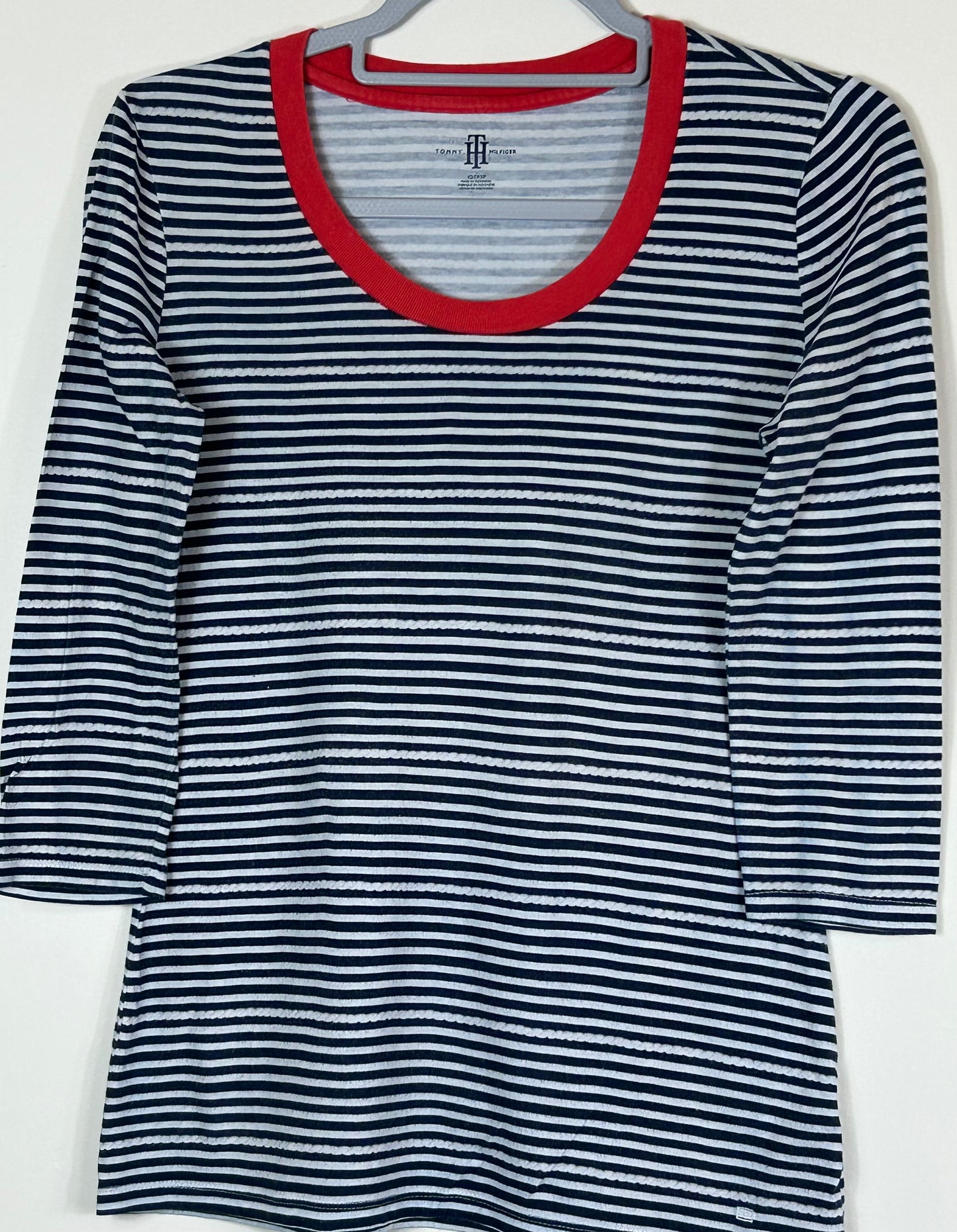 Navy & White Striped Tommy Hilfiger Top