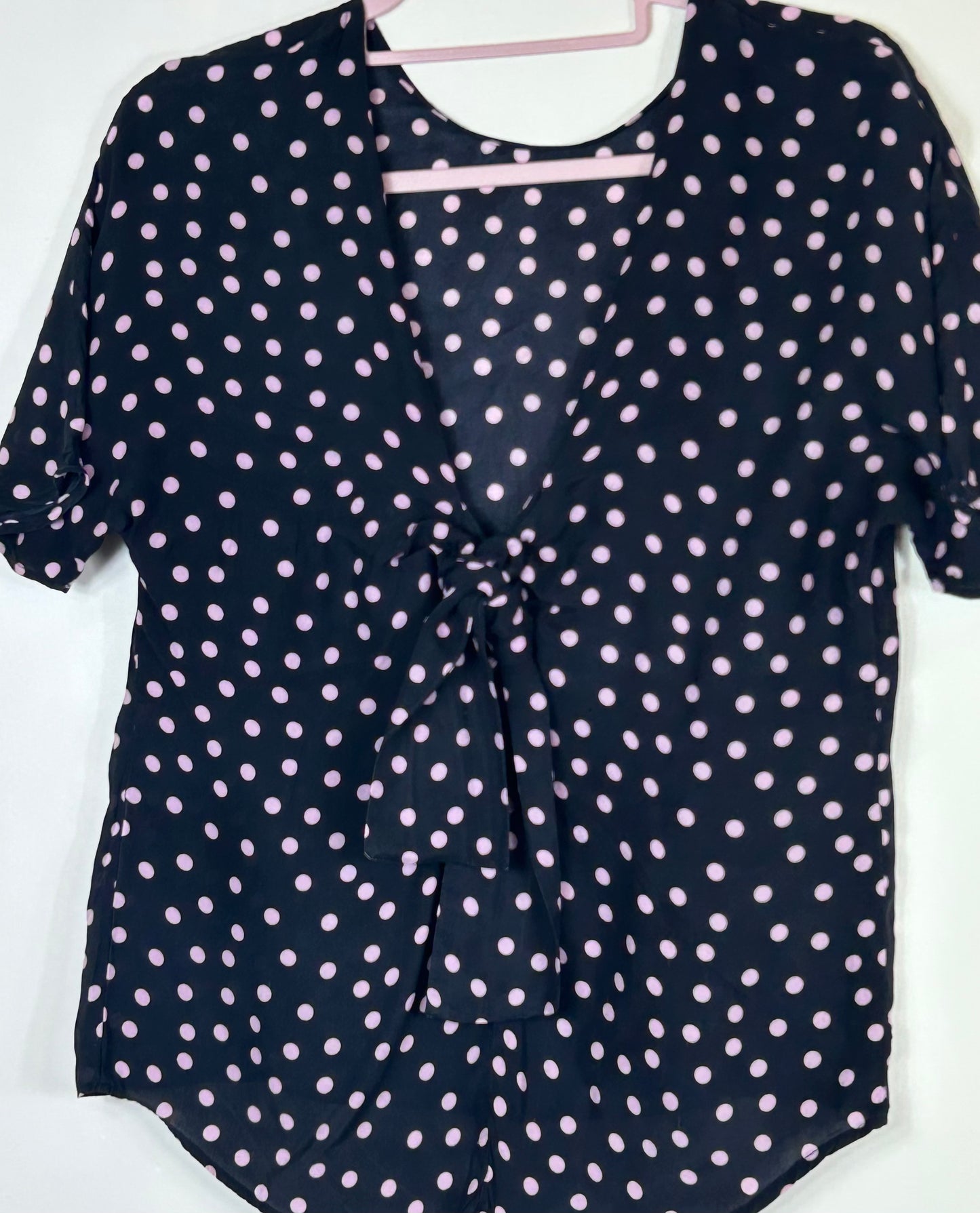Navy & Pink ZARA Blouse