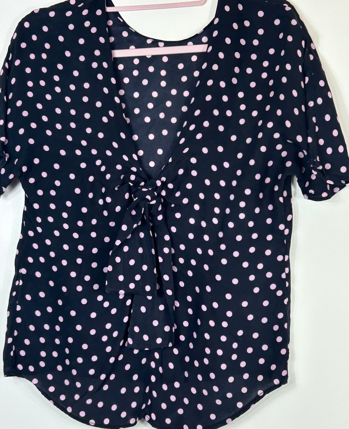 Navy & Pink ZARA Blouse