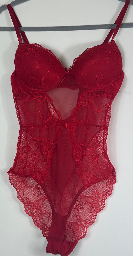 Red Sheer Lace Body