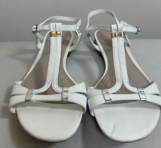 White Footgove Flat Strappy Sandals