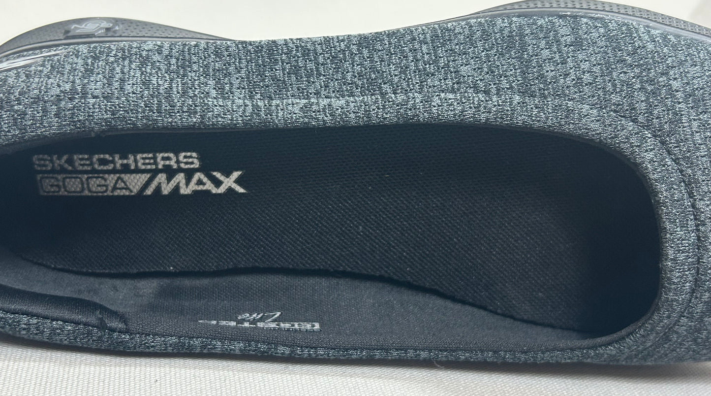 Dark Grey Sketchers Flat Shoes