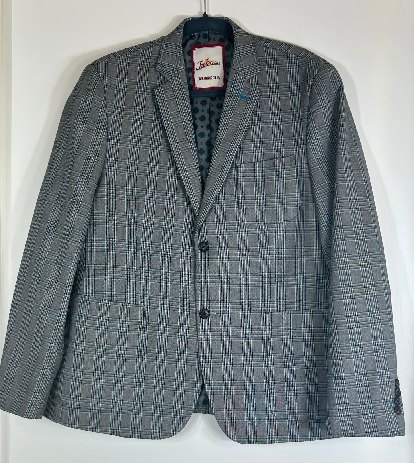 Pale Grey & Blue Checked Jacket