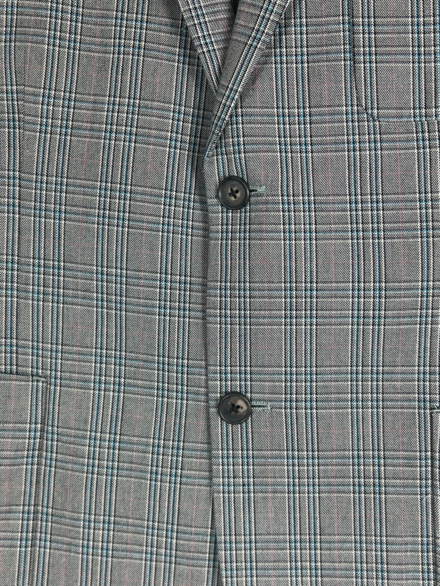 Pale Grey & Blue Checked Jacket