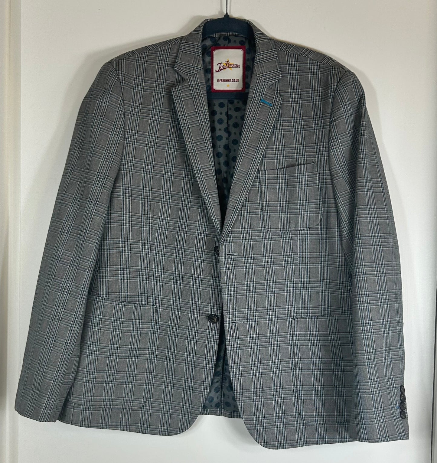 Pale Grey & Blue Checked Jacket