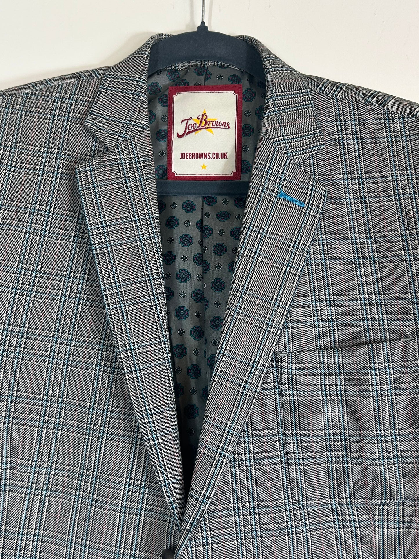 Pale Grey & Blue Checked Jacket